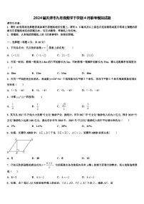 2024届天津市九年级数学下学期4月联考模拟试题
