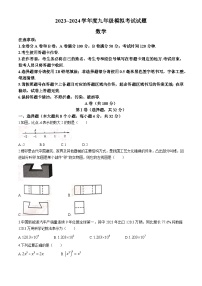 2024年四川省成都市武侯区中考二诊数学试题(无答案)