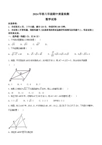 河南省商丘市柘城县2023-2024学年八年级下学期期中数学试题