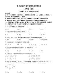 广西壮族自治区玉林市容县2023-2024学年八年级下学期4月期中考试数学试题（原卷版+解析版）