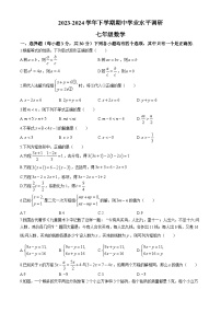 河南省鹤壁市鹤壁市联考测试2023-2024学年七年级下学期4月期中数学试题