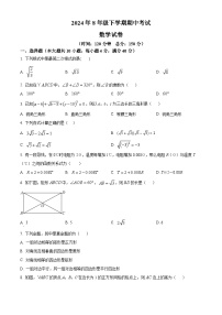 安徽省阜阳市第十五中学2023-2024学年八年级下学期期中数学试题（原卷版+解析版）