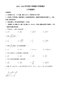 河南省驻马店市平舆县2023-2024学年八年级下学期4月期中数学试题（原卷版+解析版）