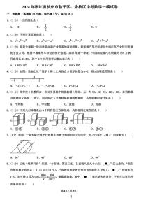 2024年浙江省杭州市临平区、余杭区中考数学一模试卷