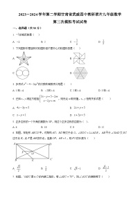 2024年甘肃省武威市凉州区武威四中教研联片中考三模数学试题（原卷版+解析版）