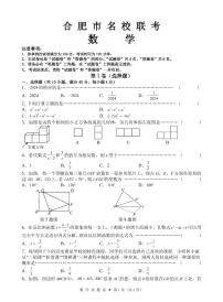 2024年安徽省合肥市名校联考中考模拟数学试题