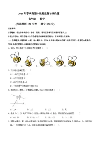 广西玉林市玉州区2023-2024学年七年级下学期期中考试数学试题（含答案）