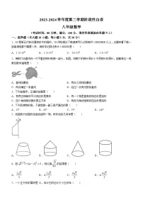 广东省江门市鹤山市2023-2024学年八年级下学期月考数学试题(无答案)