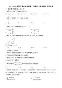 广东省广州市汇景实验学校2023~2024学年七年级下学期期中数学试题（原卷版+解析版）