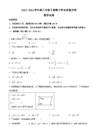 河南省漯河市召陵区2023-2024学年八年级下学期期中数学试题（原卷版+解析版）