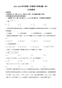 陕西省陕西学林2023-2024学年七年级下学期期中数学试题（原卷版+解析版）