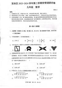 2024年广东省深圳市宝安区中考二模数学试题（含答案）