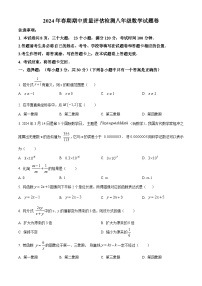 河南省南阳市2023-2024学年八年级下学期期中数学试题（原卷版+解析版）