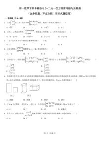 初一数学下册专题练习2--二元一次方程常考题与压轴题（含参问题，不定方程，项目式题型等）（PDF版，含答案）