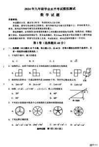 2024年山东省济南市天桥区九年级中考二模数学试题