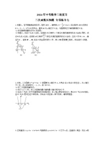 2024年中考数学二轮复习 二次函数压轴题 专项练习七（含答案）