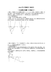 2024年中考数学二轮复习 二次函数压轴题 专项练习二（含答案）