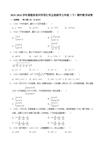 福建省泉州市晋江市五校联考2023-2024学年七年级下学期期中数学试卷