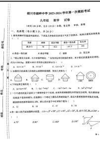 宁夏银川市湖畔中学2023-2024学年下学期第一次模拟考试九年级数学试卷