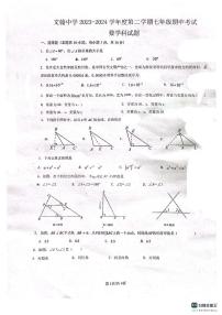 广东省佛山市南海区桂城街道文翰中学2023-2024学年七年级下学期期中数学试题