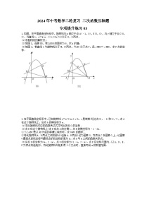 2024年中考数学二轮复习 二次函数压轴题 专项提升练习03（含答案）