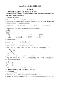 2024年江西省吉安市青原区中考一模数学试题(无答案)