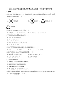 2023-2024学年内蒙古包头市青山区八年级（下）期中数学试卷（含解析）