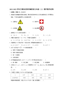 2022-2023学年甘肃省庆阳市镇原县九年级（上）期中数学试卷