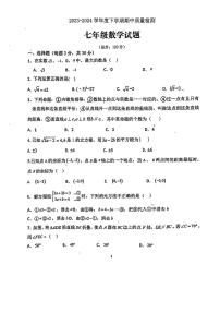 山东省日照市东港区田家炳实验中学2023-2024学年七年级下学期5月期中考试数学试题