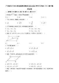 广东省江门市江海实验教育集团2023-2024学年八年级下学期期中数学试题（原卷版+解析版）