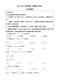 江苏省南通市海门区2023-2024学年七年级下学期4月期中数学试题（原卷版+解析版）