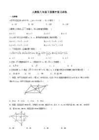 2023--2024学年人教版数学八年级下册期中复习训练试题