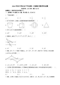 2024年广东省揭阳市中考一模数学试题（原卷版+解析版）