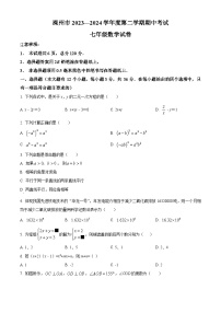 河北省唐山市滦州市2023-2024学年七年级下学期期中数学试题（原卷版+解析版）