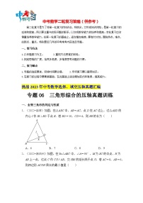 最新中考数学压轴真题汇编  专题06  三角形综合的压轴真题训练 （全国通用）