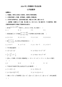 湖南省邵阳市武冈市2023-2024学年七年级下学期期中数学试题（原卷版+解析版）