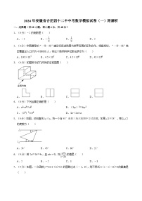 2024年安徽省合肥四十二中中考数学模拟试卷（一）附解析