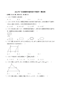 2024年广东省揭阳市惠来县九年级中考数学一模试卷