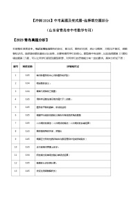 【冲刺2024】中考真题及变式题-选择填空题部分（山东省青岛市中考数学专用）