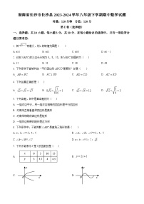 湖南省长沙市长沙县2023-2024学年八年级下学期期中数学试题（原卷版+解析版）