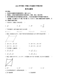 浙江省台州市路桥区十校联盟2023-2024学年八年级下学期期中数学试题（原卷版+解析版）