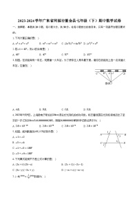 2023-2024学年广东省河源市紫金县七年级（下）期中数学试卷（含解析）