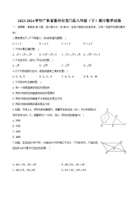 2023-2024学年广东省惠州市龙门县八年级（下）期中数学试卷-普通用卷