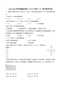 2023-2024学年福建省福州十九中八年级（下）期中数学试卷（含解析）