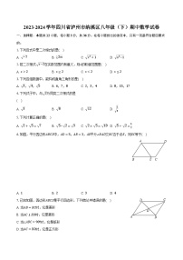 2023-2024学年四川省泸州市纳溪区八年级（下）期中数学试卷（含解析）