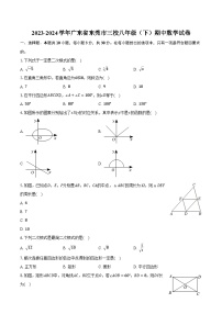 2023-2024学年广东省东莞市三校八年级（下）期中数学试卷（含解析）