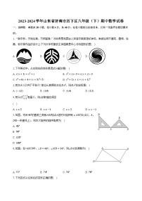 2023-2024学年山东省济南市历下区八年级（下）期中数学试卷（含解析）