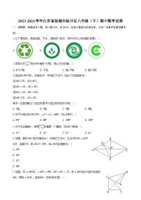 2023-2024学年江苏省盐城市经开区八年级（下）期中数学试卷（含解析）