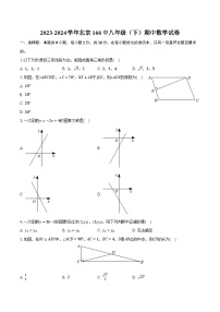 2023-2024学年北京166中八年级（下）期中数学试卷（含解析）