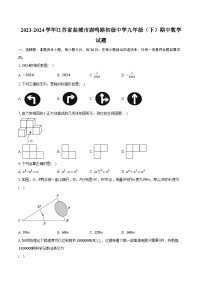 2023-2024学年江苏省盐城市鹿鸣路初级中学九年级（下）期中数学试题（含解析）